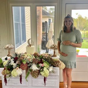 LoveShackFancy Aveline Dress in Seaglass